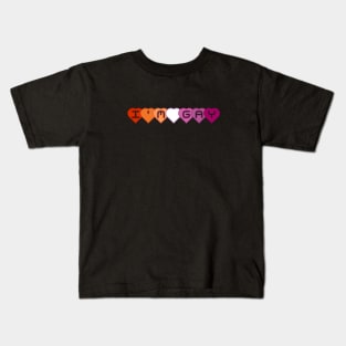 "i'm gay" lesbian hearts Kids T-Shirt